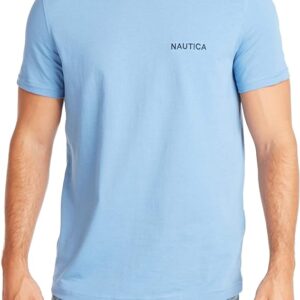 Camiseta de manga corta, color sólido y cuello redondo